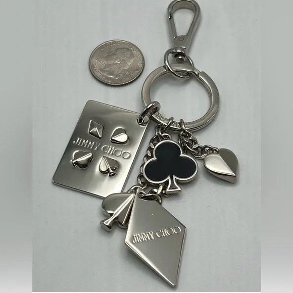 JIMMY CHOO Deck of Cards Bag Charm 6” - Picture 6 of 15